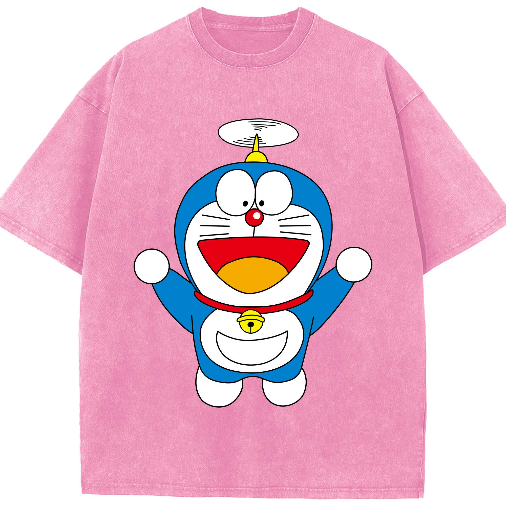 （画像用） ドラえもん Doraemon 綿100% ヴィンテージ風 半袖Tシャツ（フロントプリント）